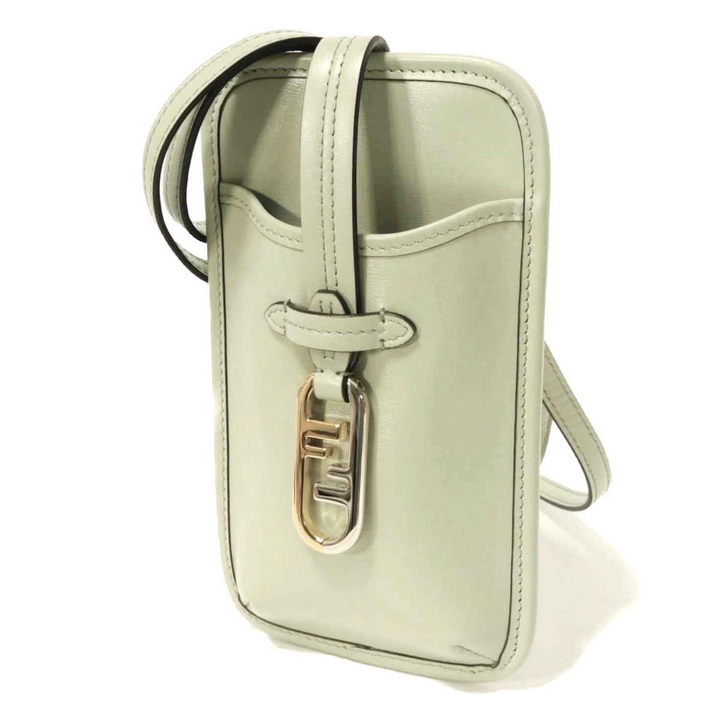 Fendi Orlock Phone Case, Crossbody, Coin Card Light Green, FF, 7AS131 AHM0 F1LGU, for Men and Women