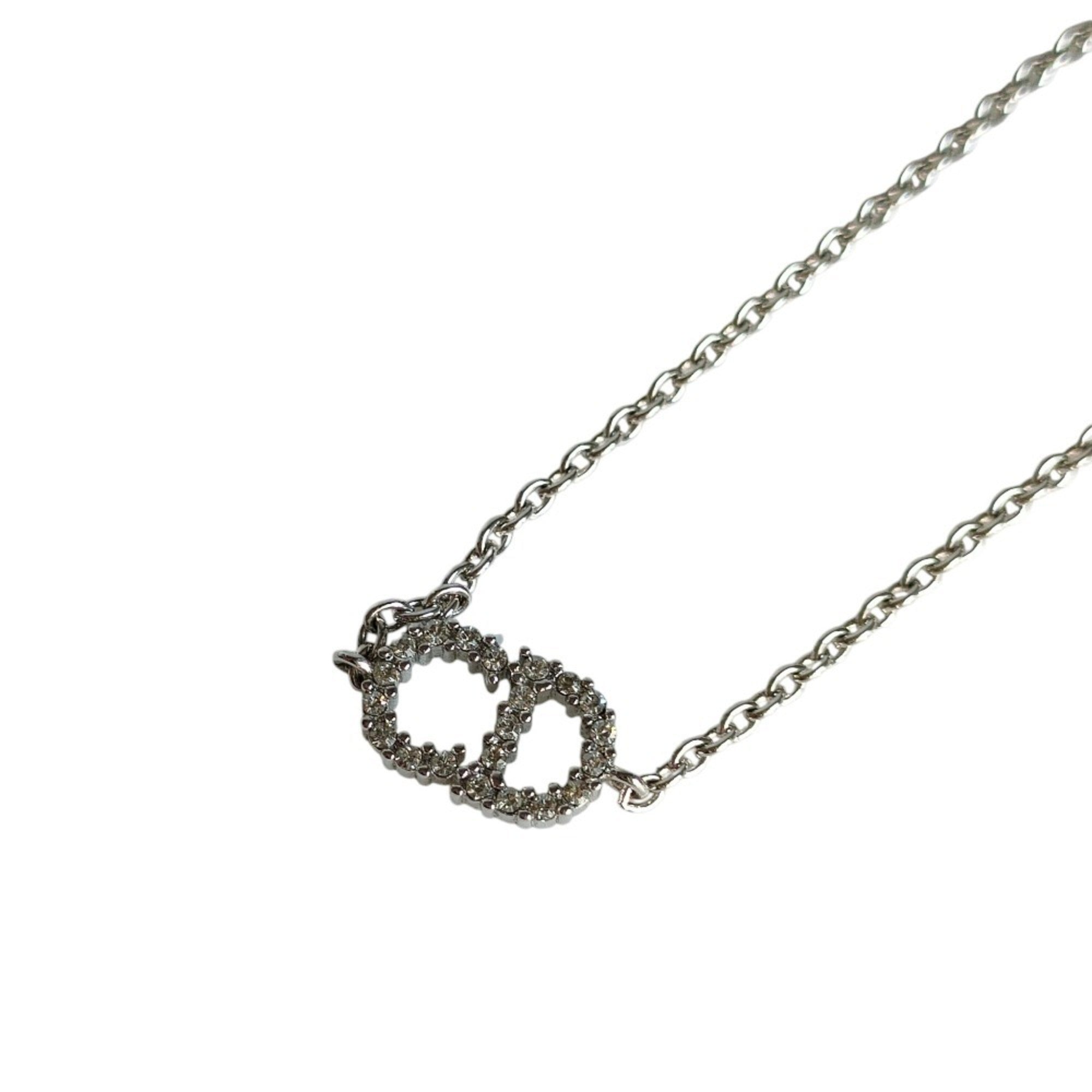 Christian Dior Clair D Lune Rhinestone Chain Bracelet in Silver Metal, Women's, Luxs, Pre-owned Brands — Like New