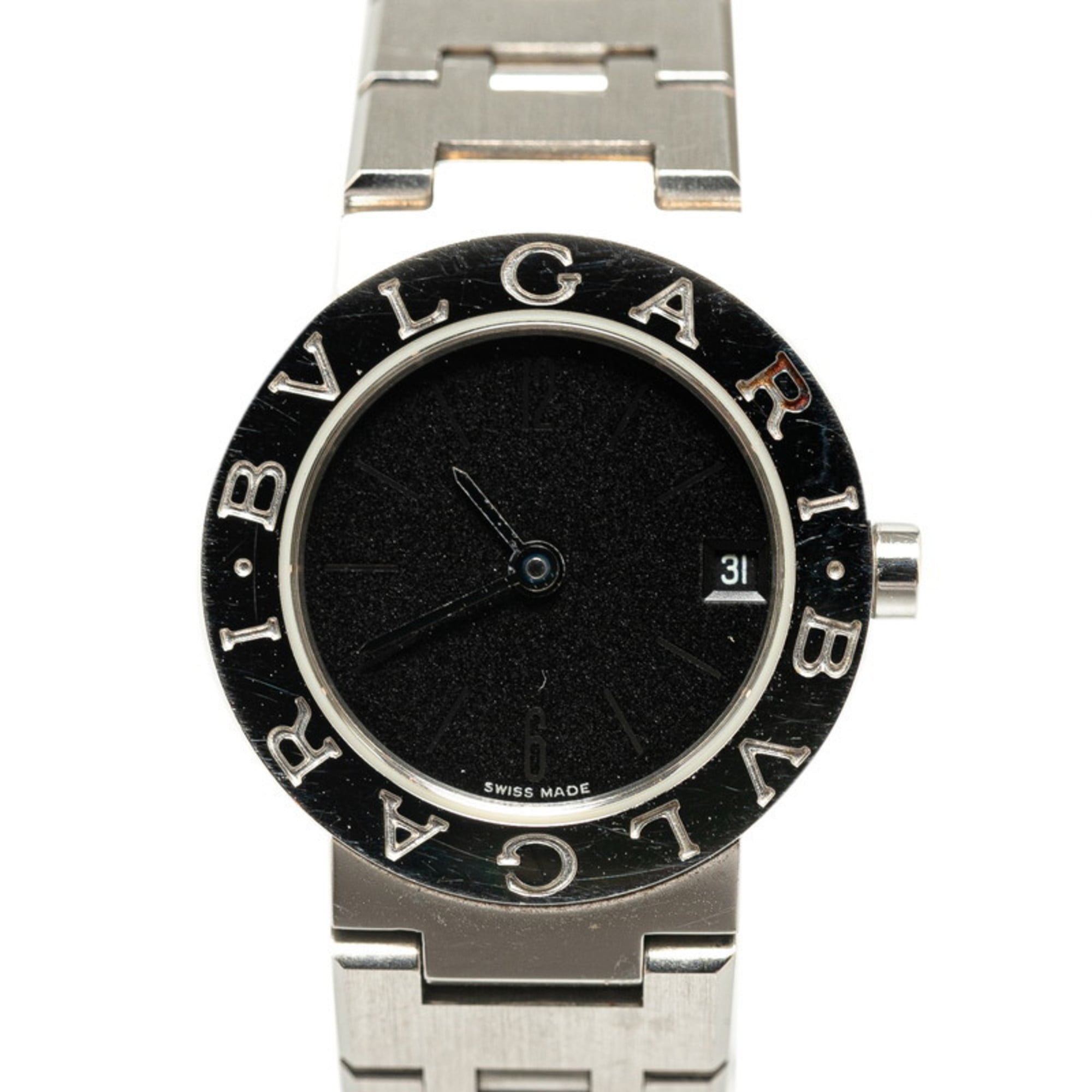 BVLGARI Watch BB23SS Quartz Black Dial Stainless Steel Women's — Good
