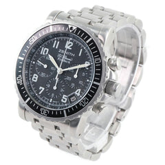 Zenith Rainbow Black 01/02.0470.405 Stainless Steel Automatic Chronograph Men's Dial Watch — Good