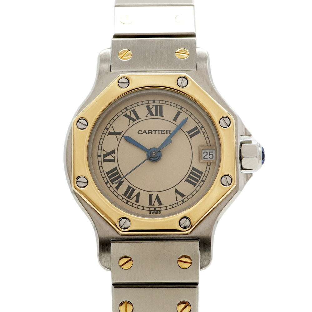 Cartier Santos Octagon SM W2001683 Beige Dial Women's Watch — Very Good