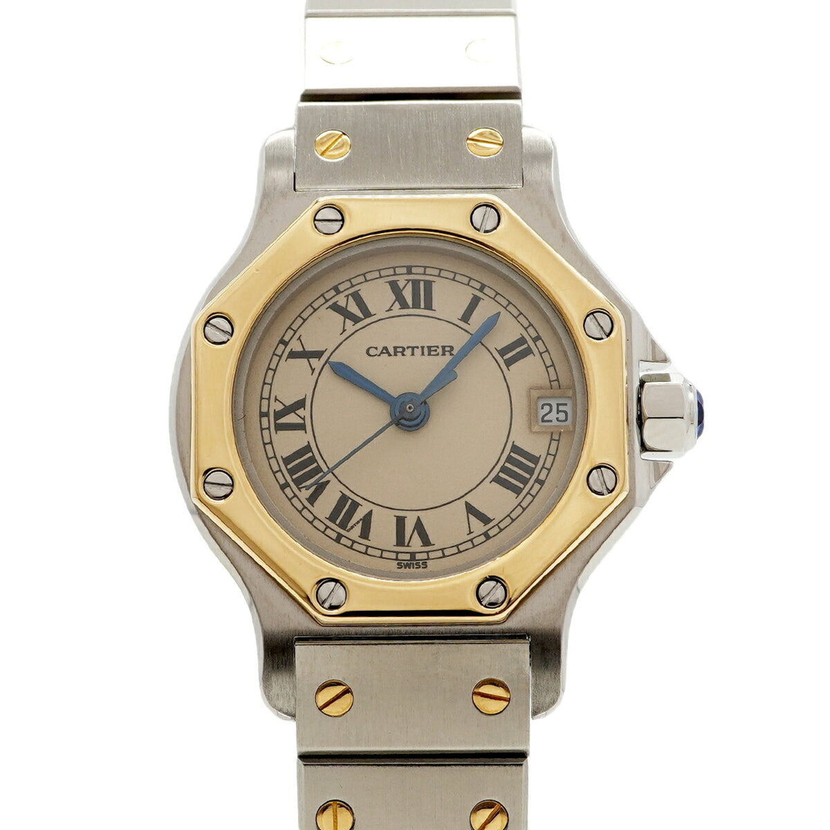 Cartier Santos Octagon SM W2001683 Beige Dial Women's Watch — Very Good