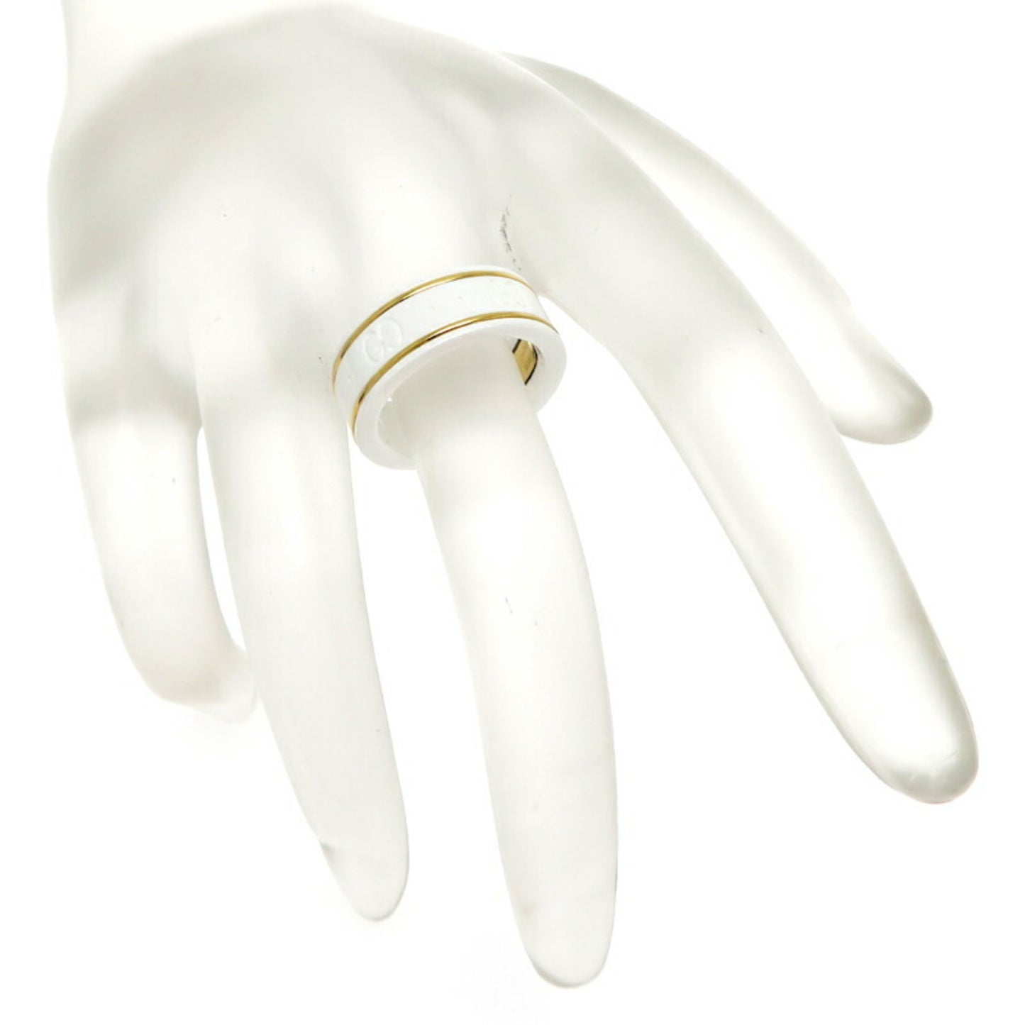 Gucci Icon Women's Ring, White Ceramic, Size 8
