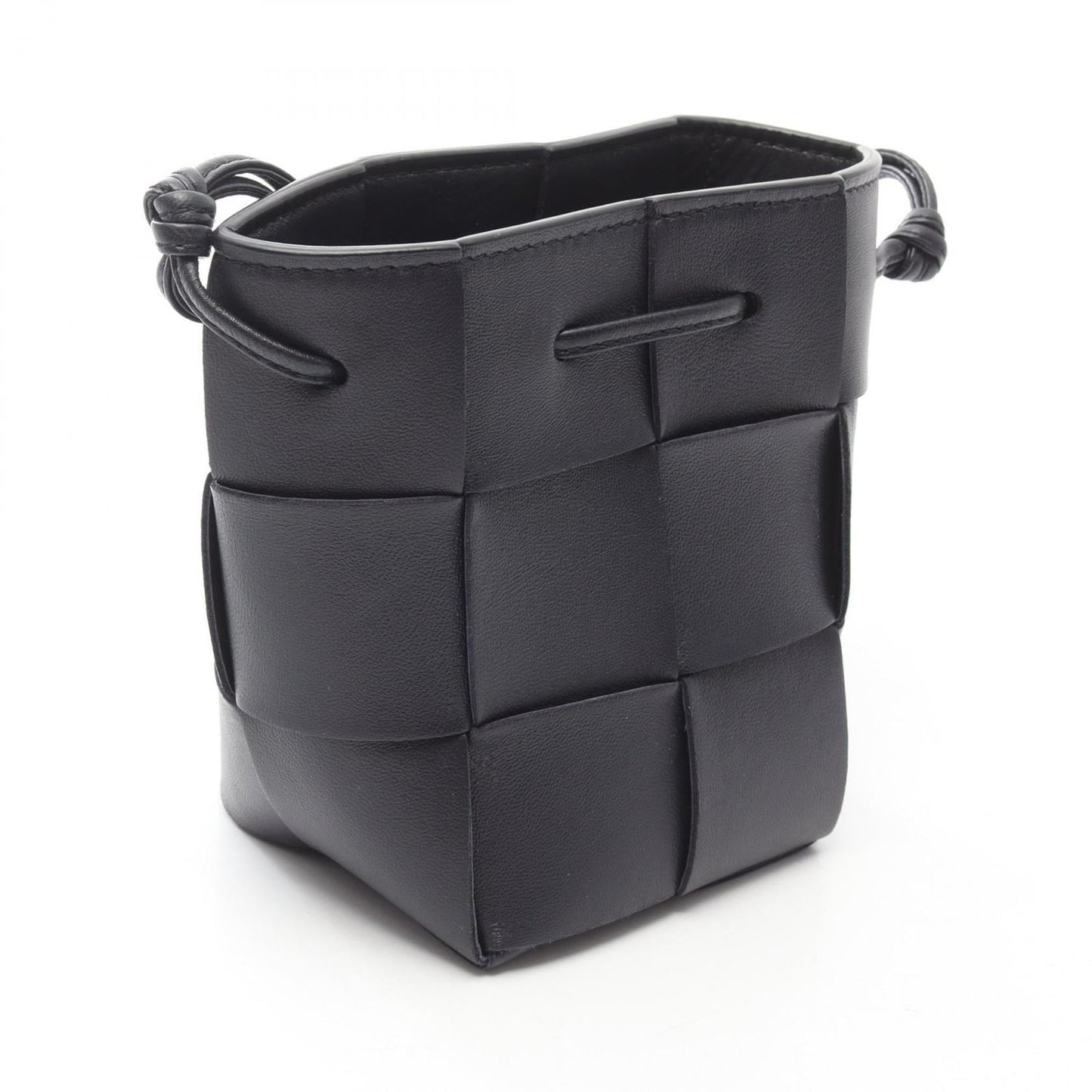 Bottega Veneta Cassette Mini Crossbody Bucket Shoulder Bag in Navy Leather