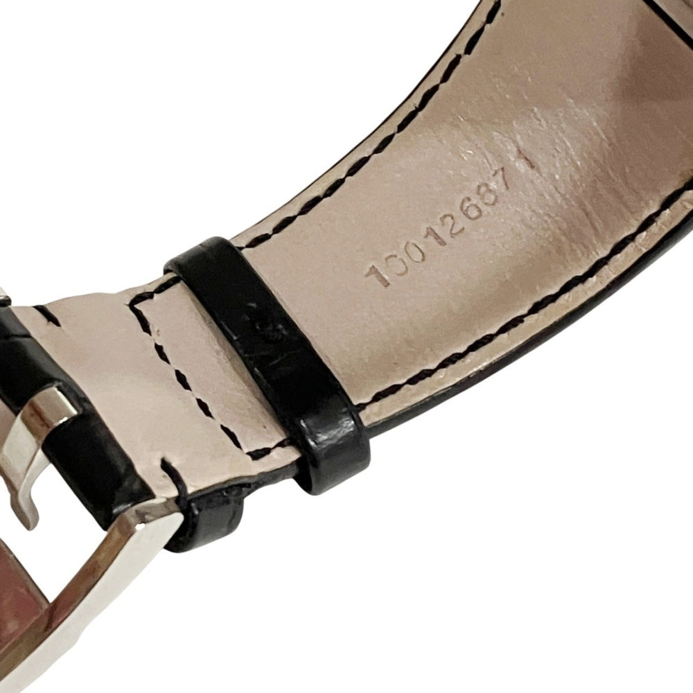 Bulgari Daniel Roth Chronosprint Watch, Total Weight 147.3g, Stainless Steel, Genuine Leather Strap, Quartz Movement, Black Dial, BRE56BSLDCHS — Very Good