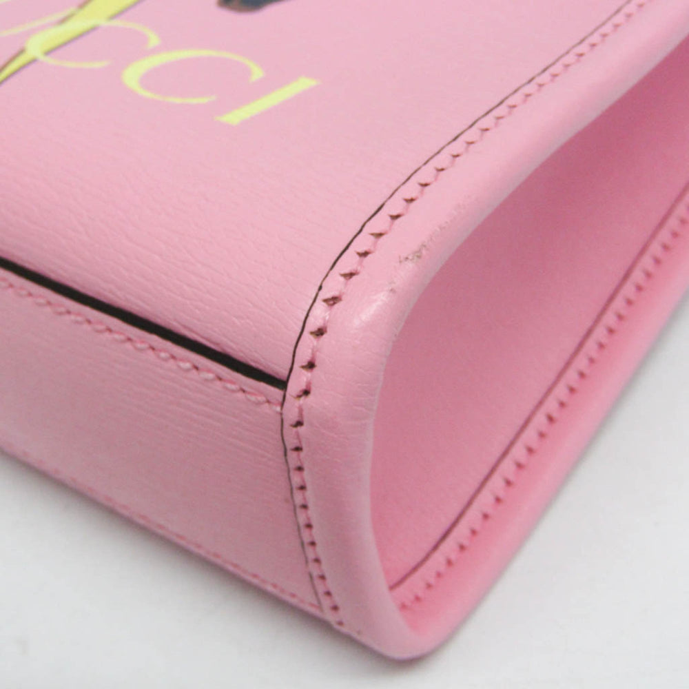 Gucci GUCCI X Bananya Metal Bananya 671623 Women's Leather Handbag,Shoulder Bag Pink — Like New