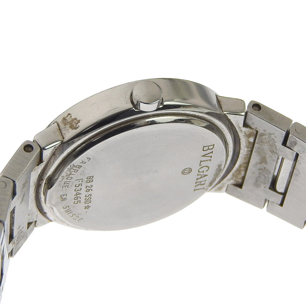 BVLGARI Wristwatch BB26SSD Stainless Steel Quartz Analog Display Black Dial Women's — Good