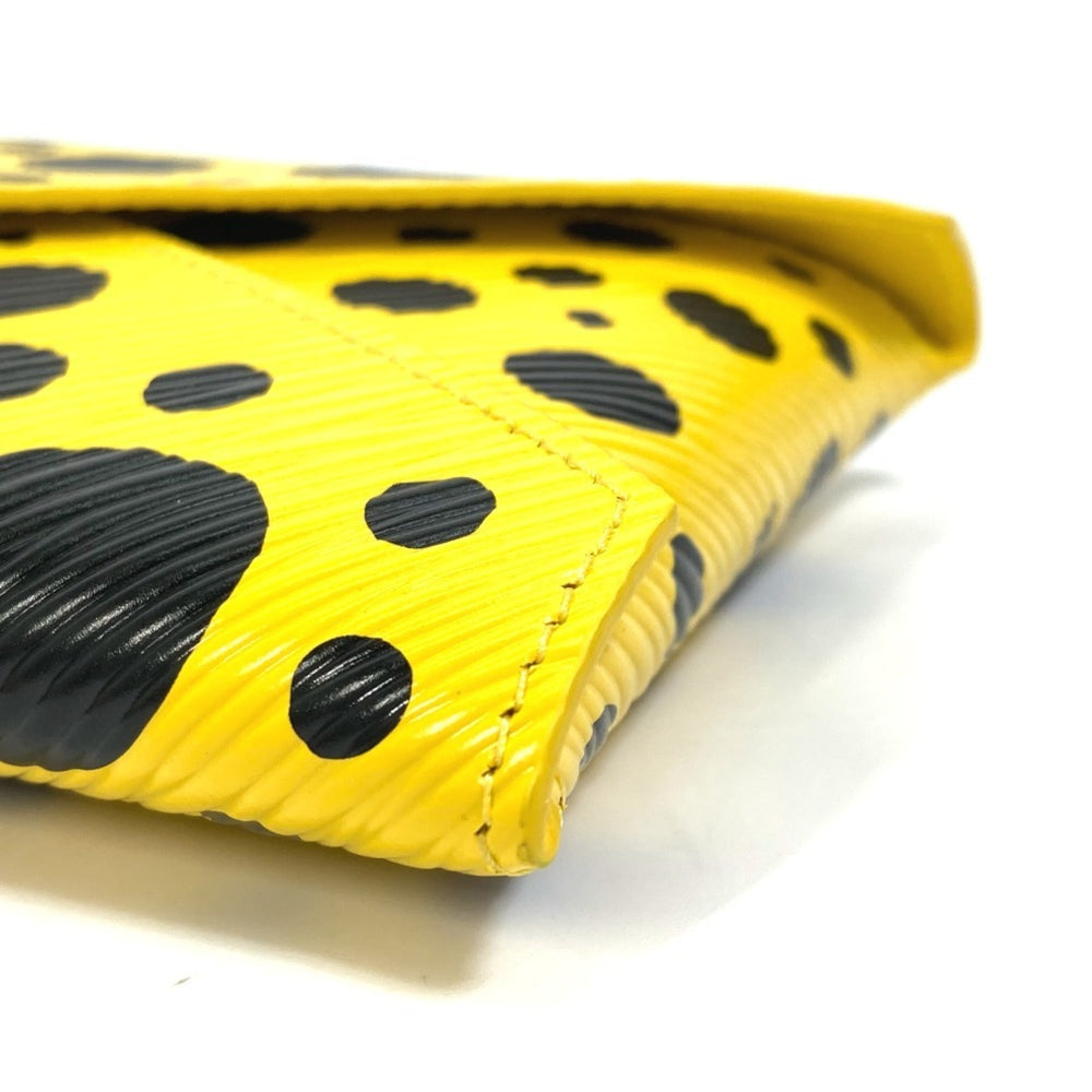 LOUIS VUITTON M81959 Yellow Leather Dot Only Yayoi Kusama LV x YK Pochette Kirigami Pouch Women's Black — New - Store Return