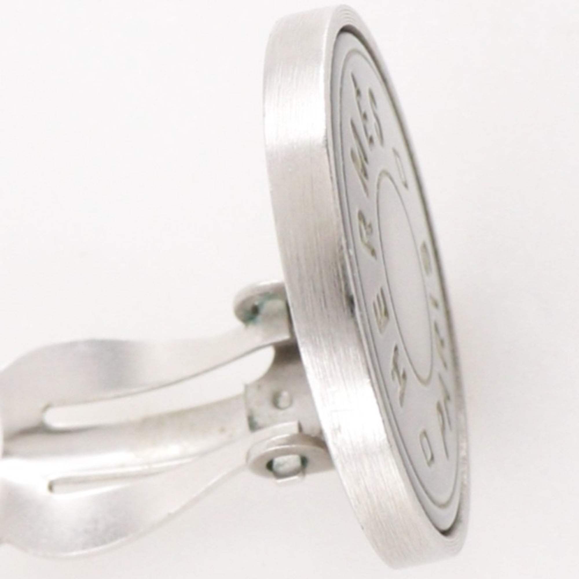 Hermès HERMES Serie Earrings BIJOUTERIE FANTAISIE Vintage Metal and Shell Silver Approx. 11.6g Women's