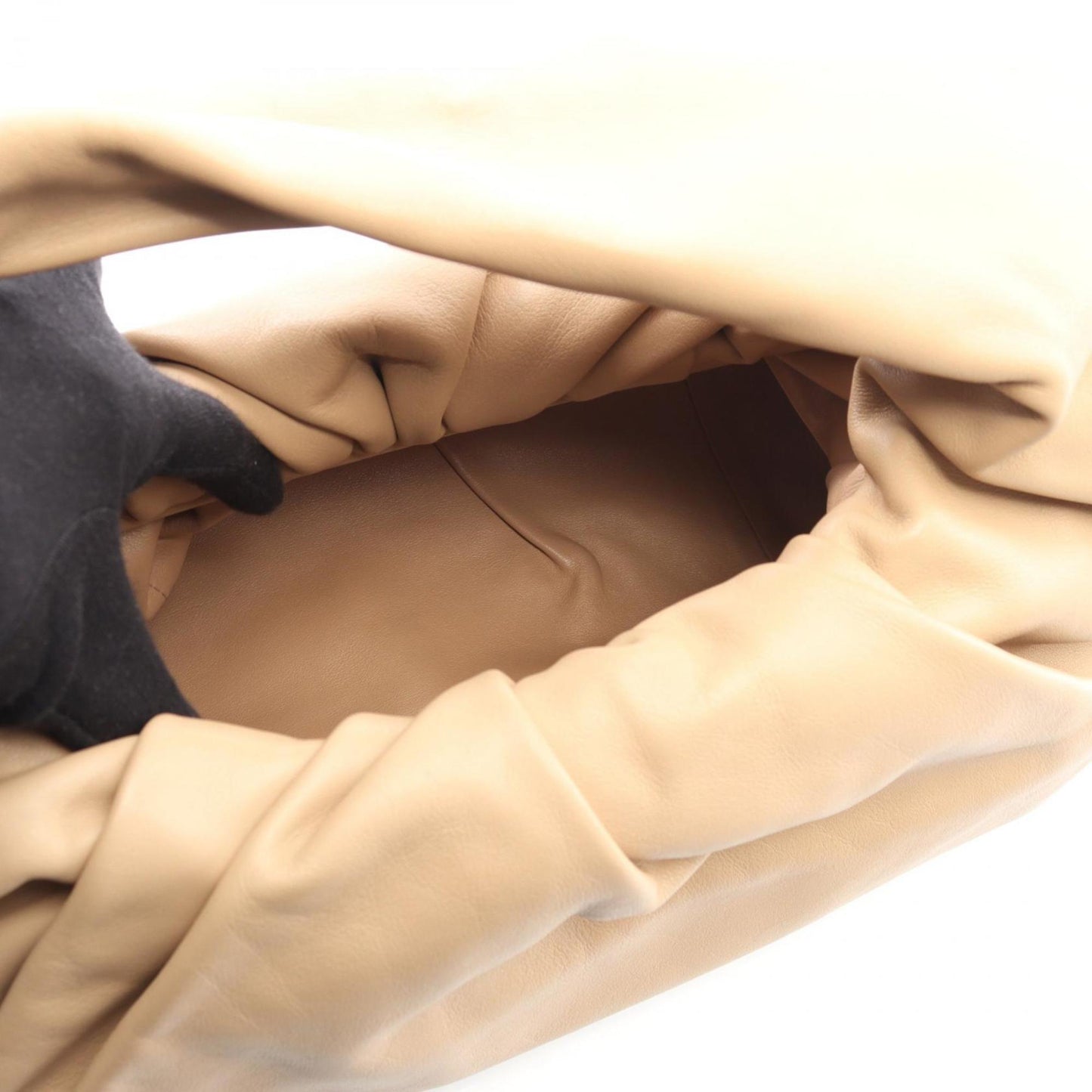 Bottega Veneta The Shoulder Pouch Handbag, Leather, Women's, Beige