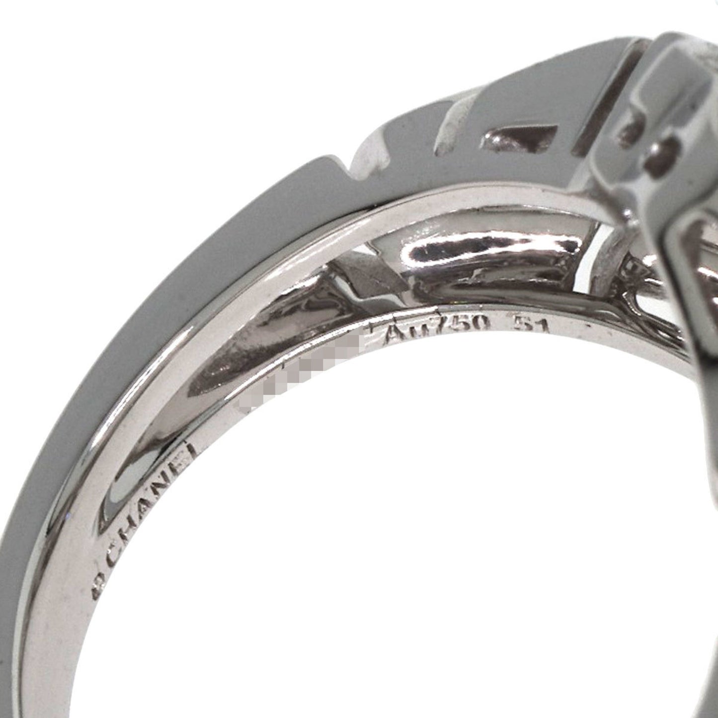 CHANEL Sur Signe du Lion Diamond Ring in 18K White Gold for Women