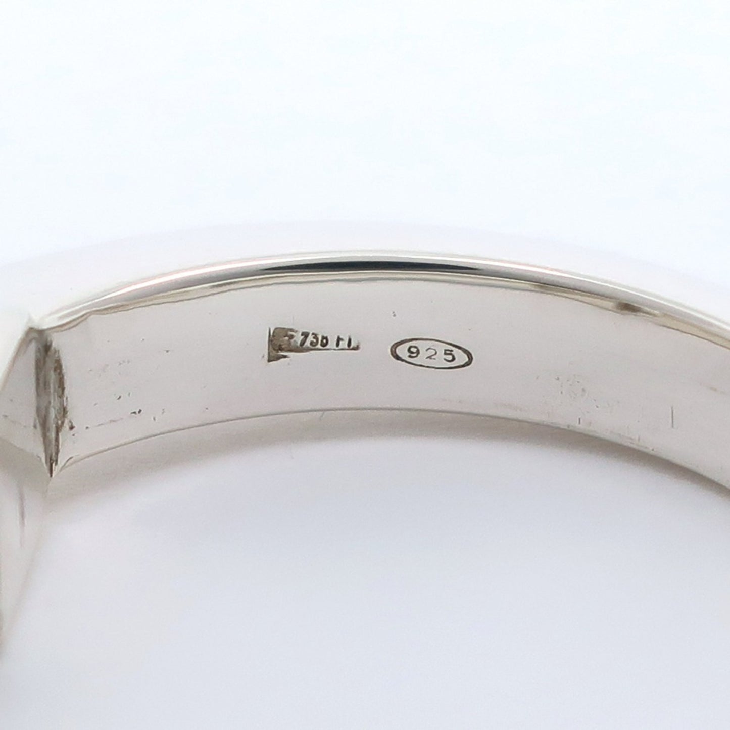 Gucci Square G Ring, Size 12, Fork Sterling Silver, Approx. 6.5g, Women's