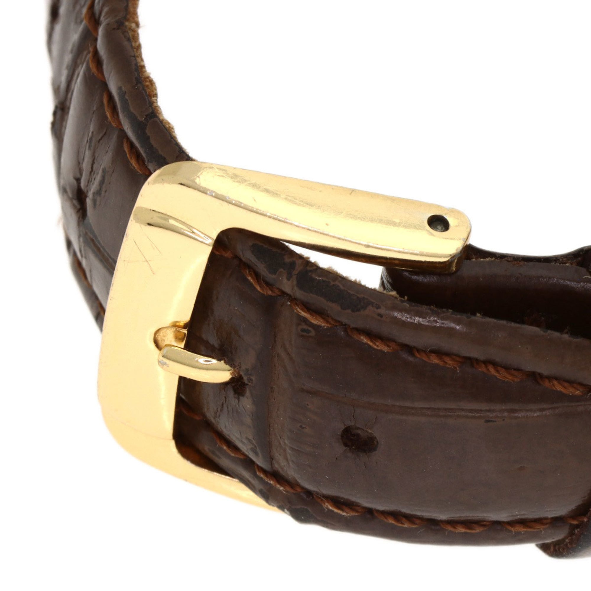 Cartier Must Tank Vermeil Watch, Silver Leather, Women's