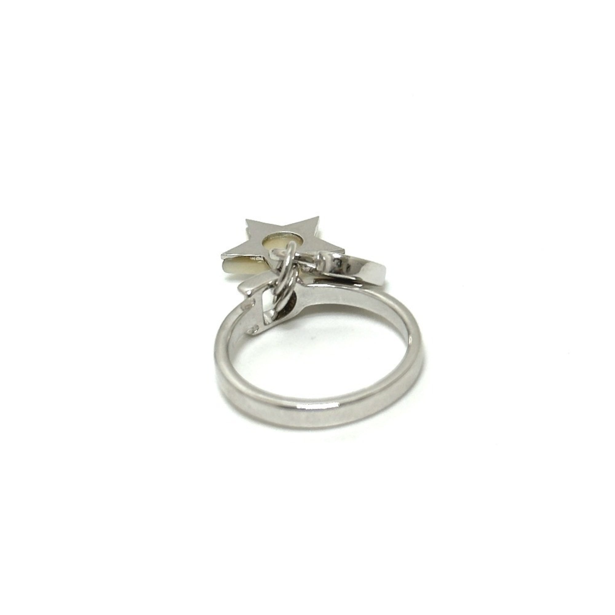 Christian Dior Star Heart Ring, Women's, Silver, Size 10, Like New — Like New