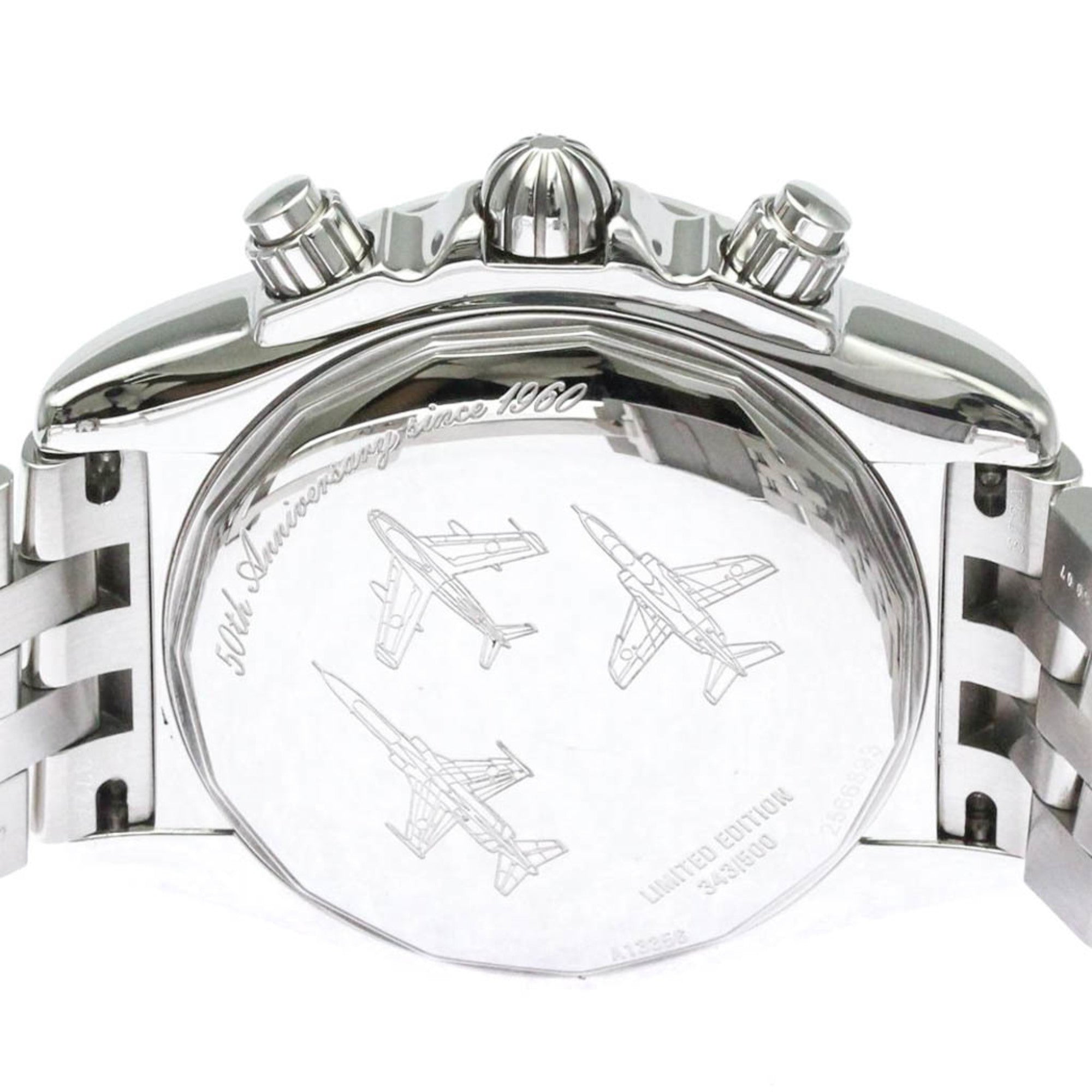 BREITLING Chronomat Evolution Blue Impulse Mens Watch A13356 Polished — Very Good