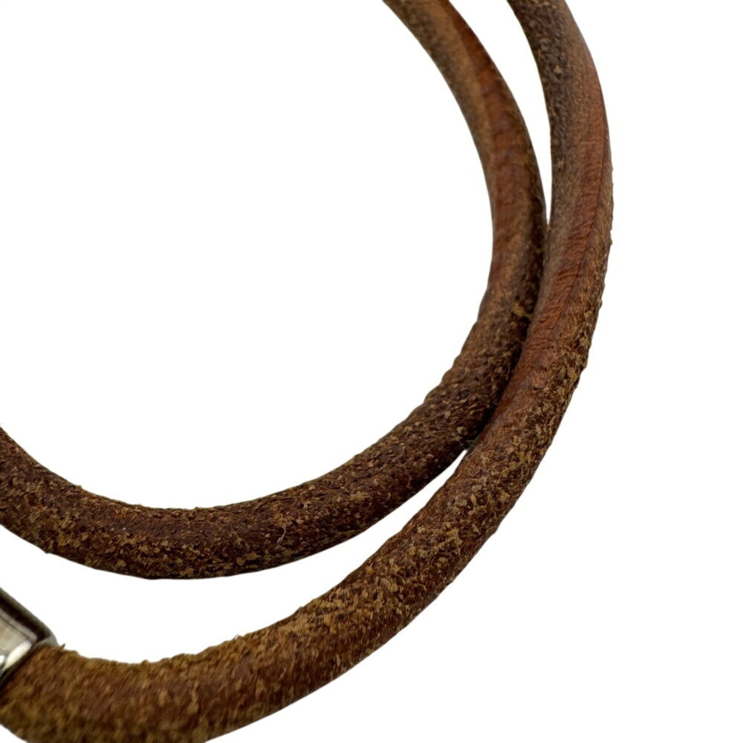 HERMES Atame Double Bracelet Brown Women's