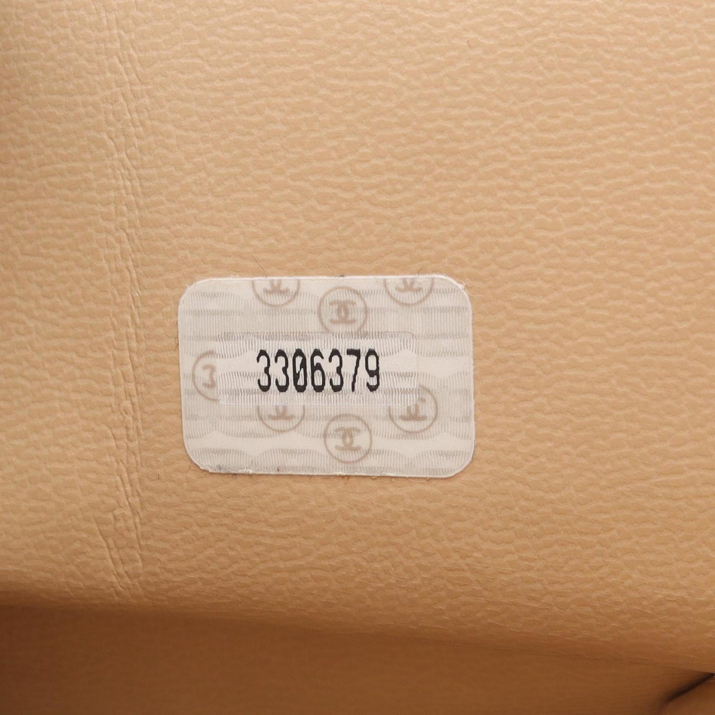 CHANEL Coco Mark Tote Bag in Grained Calf Leather, Beige