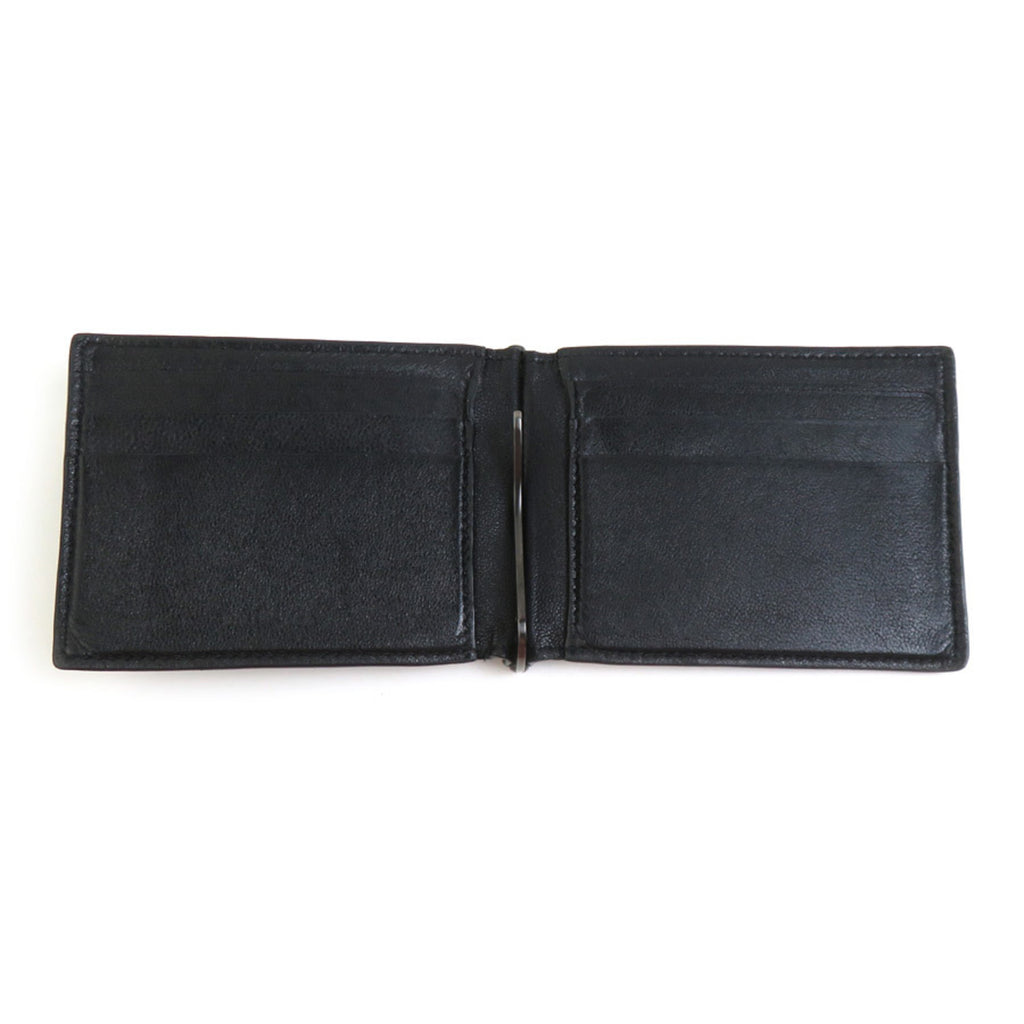 BALENCIAGA Billfold Wallet Leather Black Men's 601346 r10611a