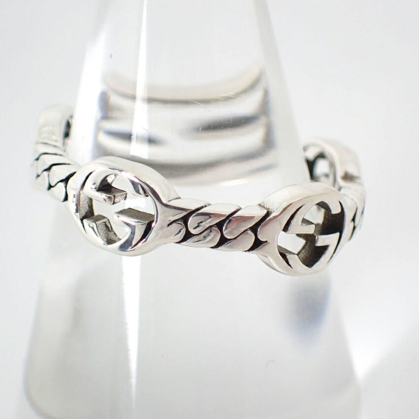 GUCCI 925 Interlocking G Ring, size 13