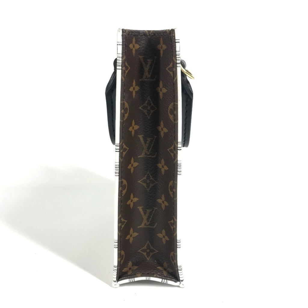 LOUIS VUITTON M80991 Fornasetti Collaboration Petite Sac Plat Bag, Crossbody Handbag, Pochette, 2-Way Shoulder Leather, Women's, White