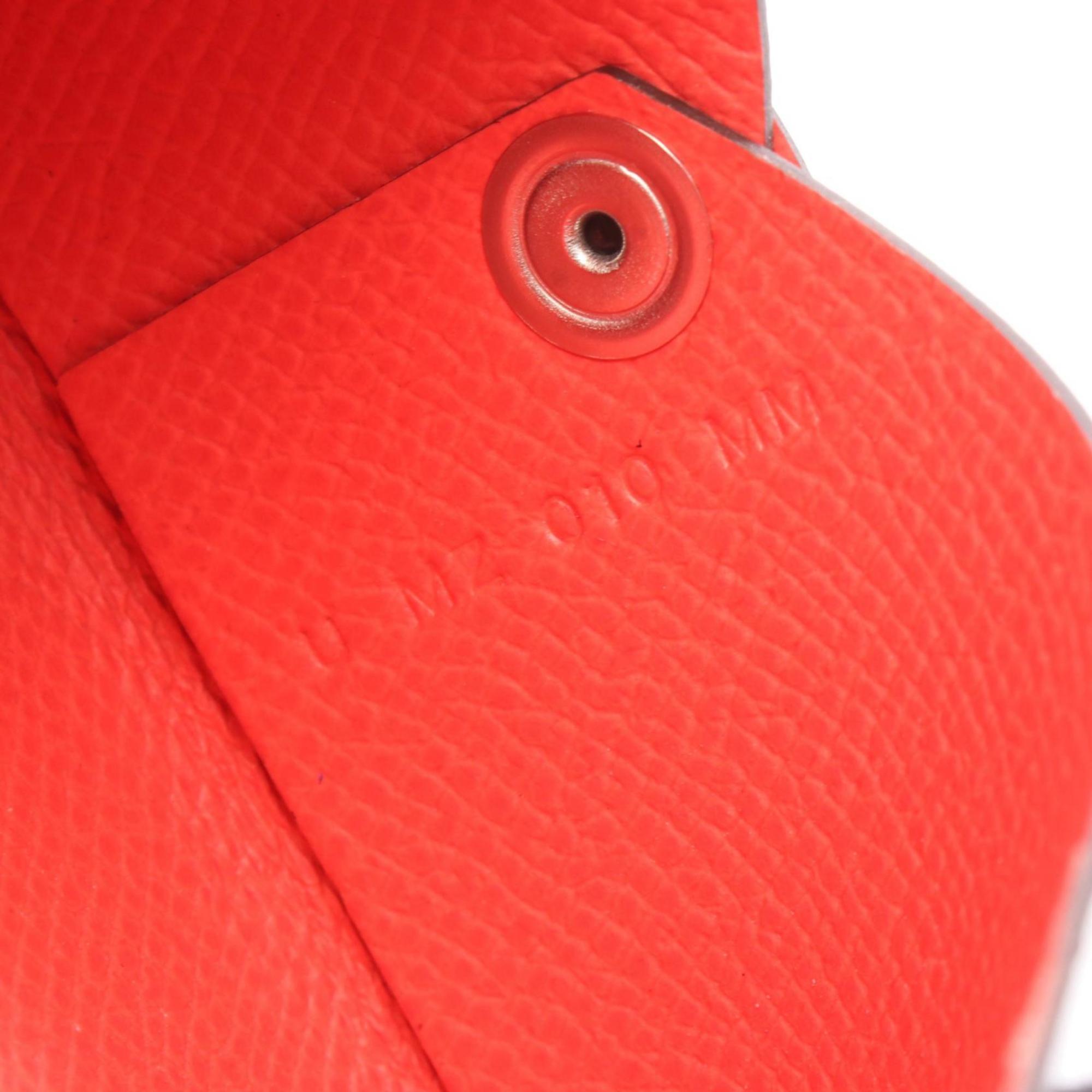 Hermes Hermès Calvi Verso wallet with coin purse, made of calfskin leather (cowhide), in Bordeaux.