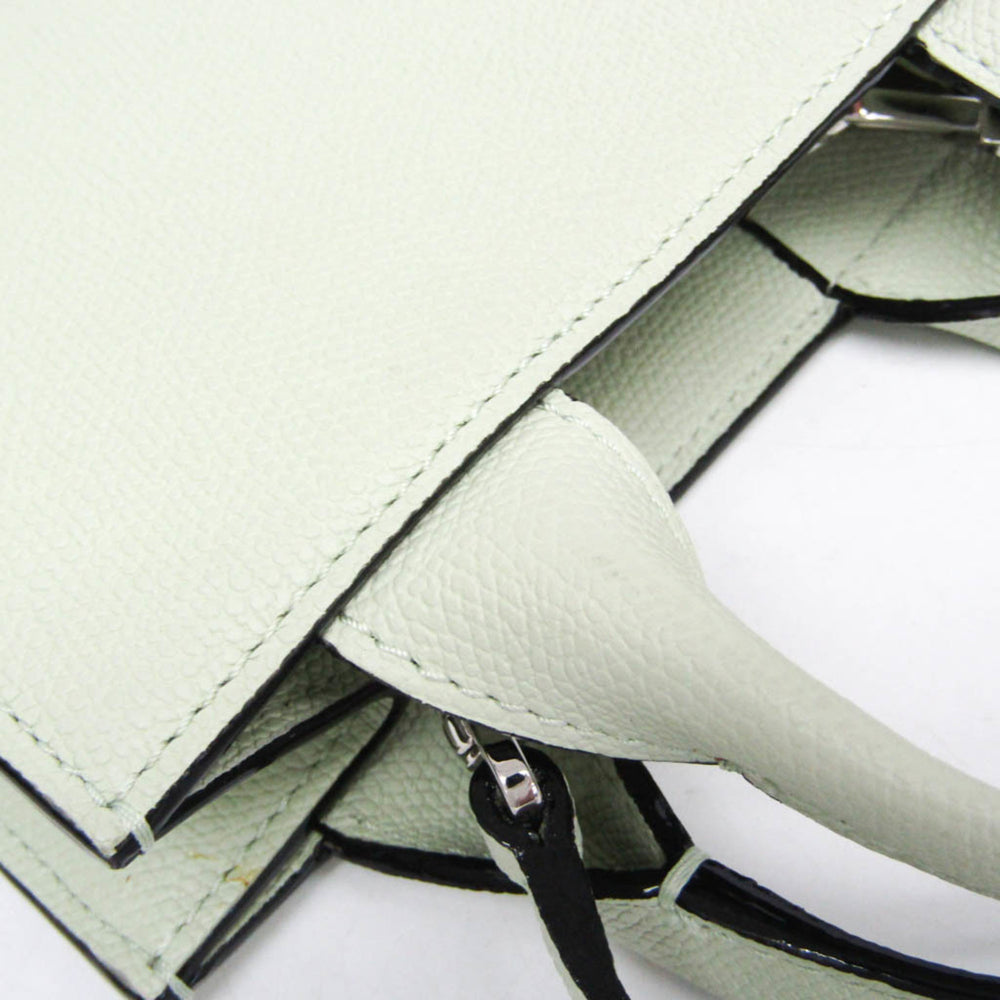 Valextra Boxy Micro WBBX0037028LRL99VN Women's Leather Handbag,Shoulder Bag Light Green — Like New