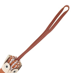 Hermes accessory bag charm, Chouette Pain d'Épices, Mauve Père, Sienne, Nata, White Epsom Lambskin Swift, K stamp, Owl, HERMES — Like New