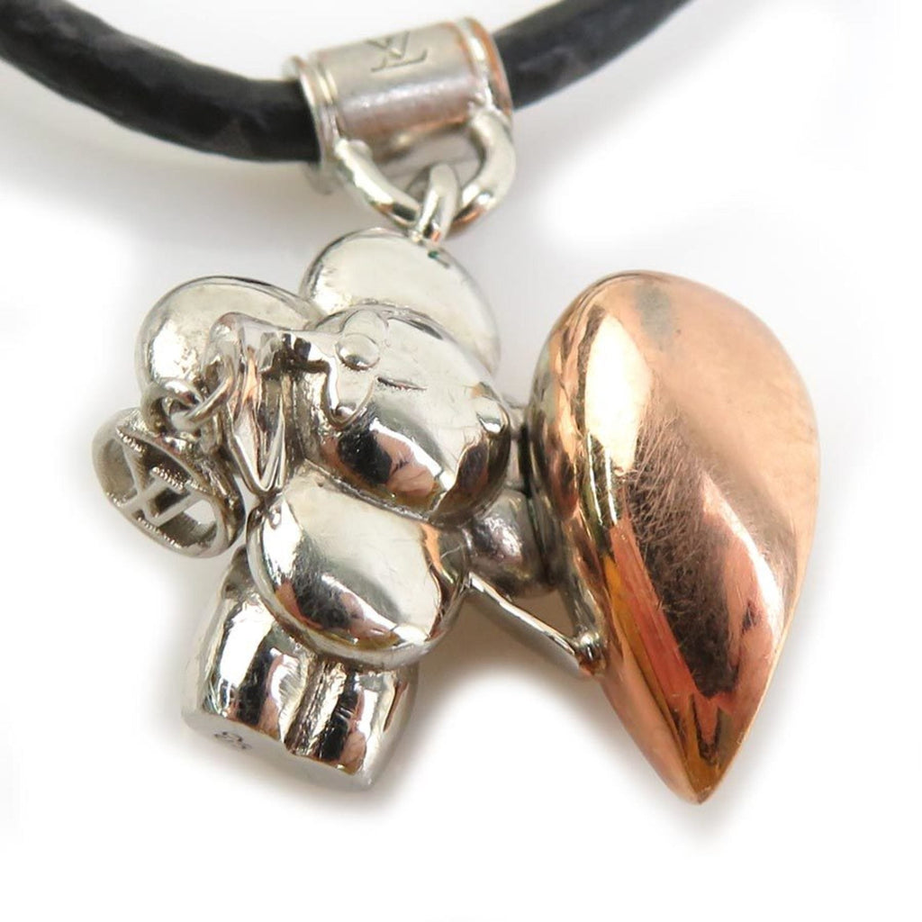 Louis Vuitton Vivienne Amour Bracelet in Monogram Canvas/Metal, Black, Silver, and Gold, Unisex, h31743a