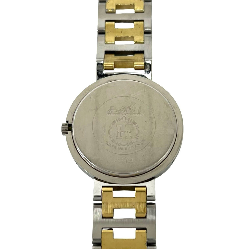 HERMES Clipper Stainless Steel GP Quartz Wristwatch, Silver/Gold, 21231 — Good