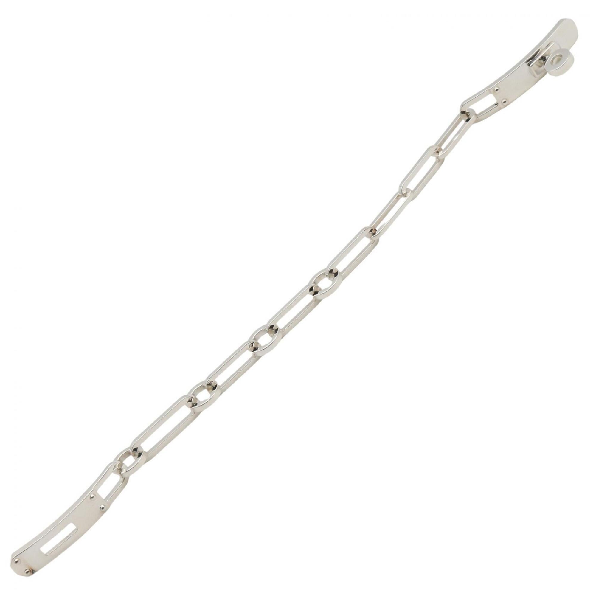 Hermes Kelly Chaine Bracelet, Sterling Silver 925, Tone, for Men and Women — Like New