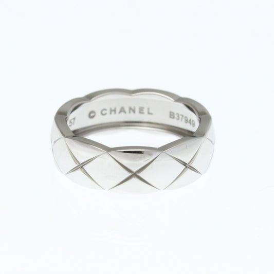 Chanel Coco Crush Ring Medium Size White Gold (18K) Fashion No Stone Band Ring Silver