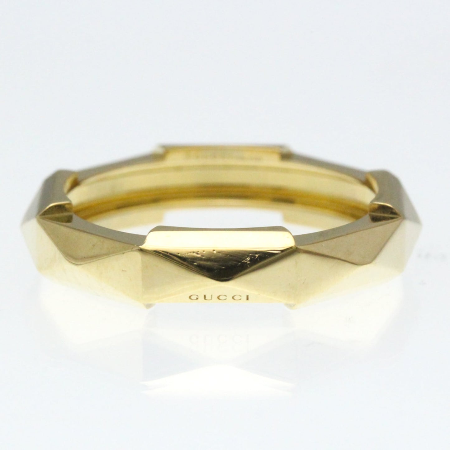 Gucci Studded Ring Yellow Gold (18K) Fashion No Stone Band Ring Gold