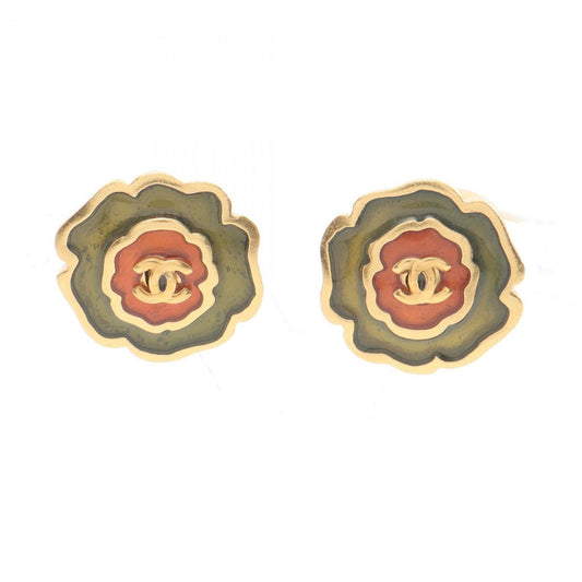 CHANEL Coco Mark Earrings GP (Gold Plated) Women's Gold 03P