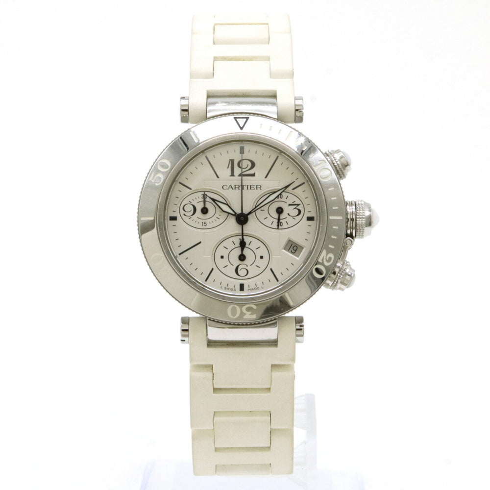 Cartier Pasha Silver Dial AT Automatic Boys Ladies Unisex Watch W3140005 — Very Good