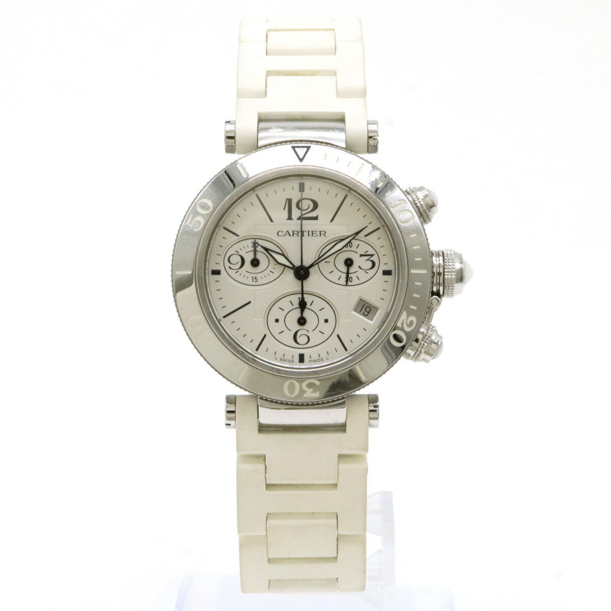 Cartier Pasha Silver Dial AT Automatic Boys Ladies Unisex Watch W3140005 — Very Good