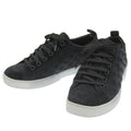 Louis Vuitton Stellar Line Shoes Monogram Embossed Sneakers Approx. 22cm Suede Black