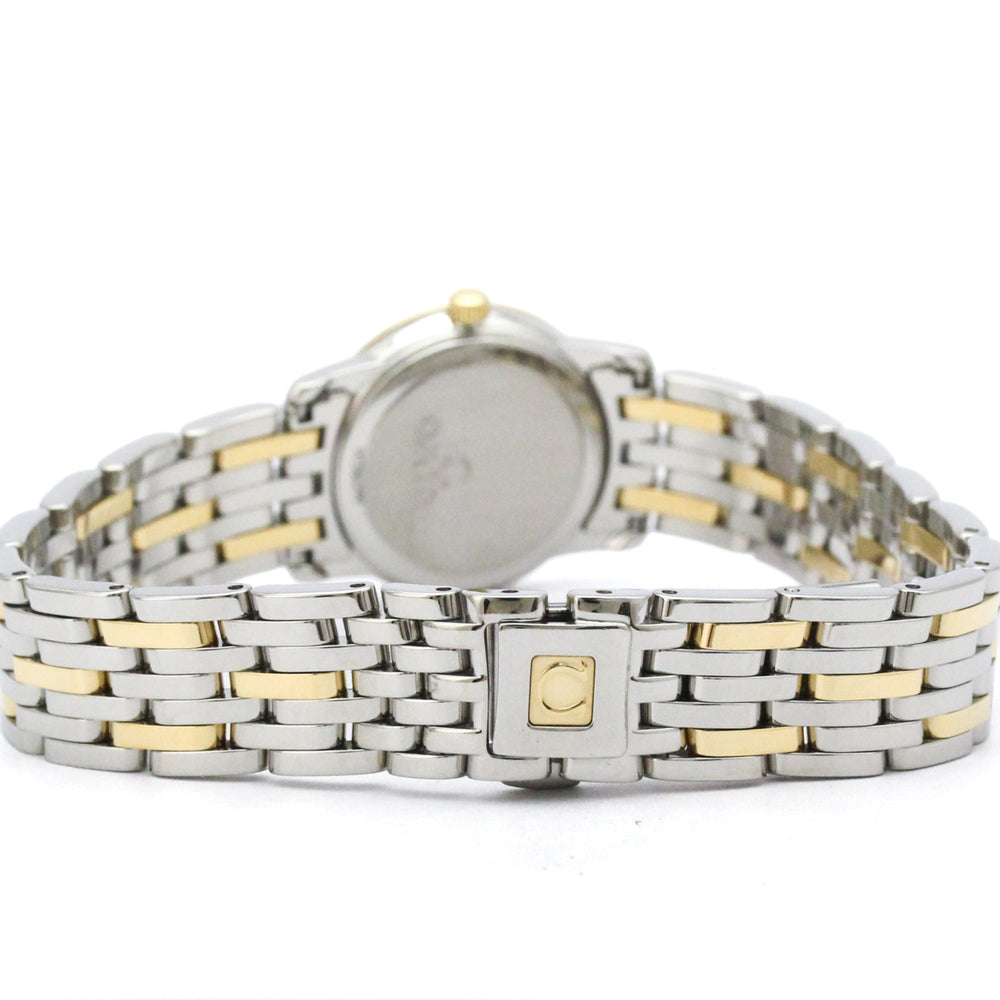 OMEGA De Ville Prestige Diamond MOP Dial 18K Gold Steel Watch 4375.75 Polished — Very Good