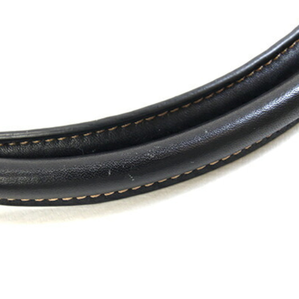 Prada Tote Bag 1BG158 Beige Brown Black Canvas Leather Shoulder Women's PRADA