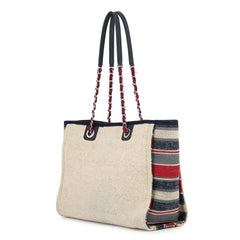 Chanel Deauville Line Medium Tote Bag, Canvas Handbag, A67001, CHANEL, Women's, CHANEL — Like New