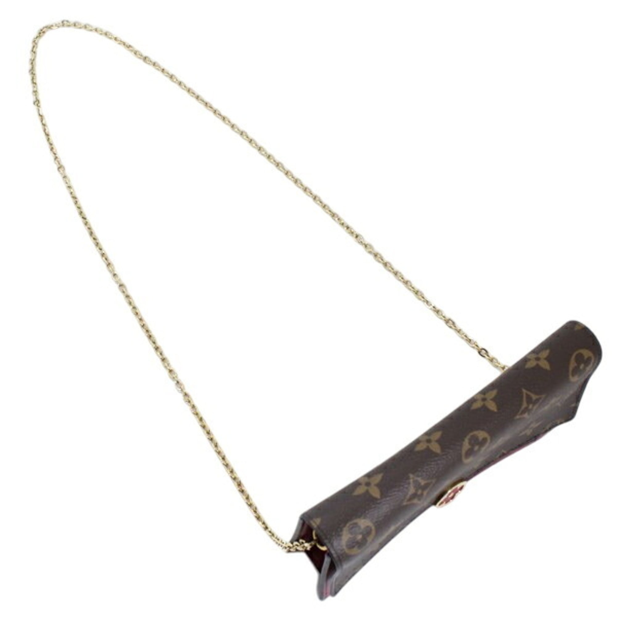 LOUIS VUITTON Chain Wallet Shoulder Bag Monogram Portefeuille Flore M67404 Women's KM3319 — Like New