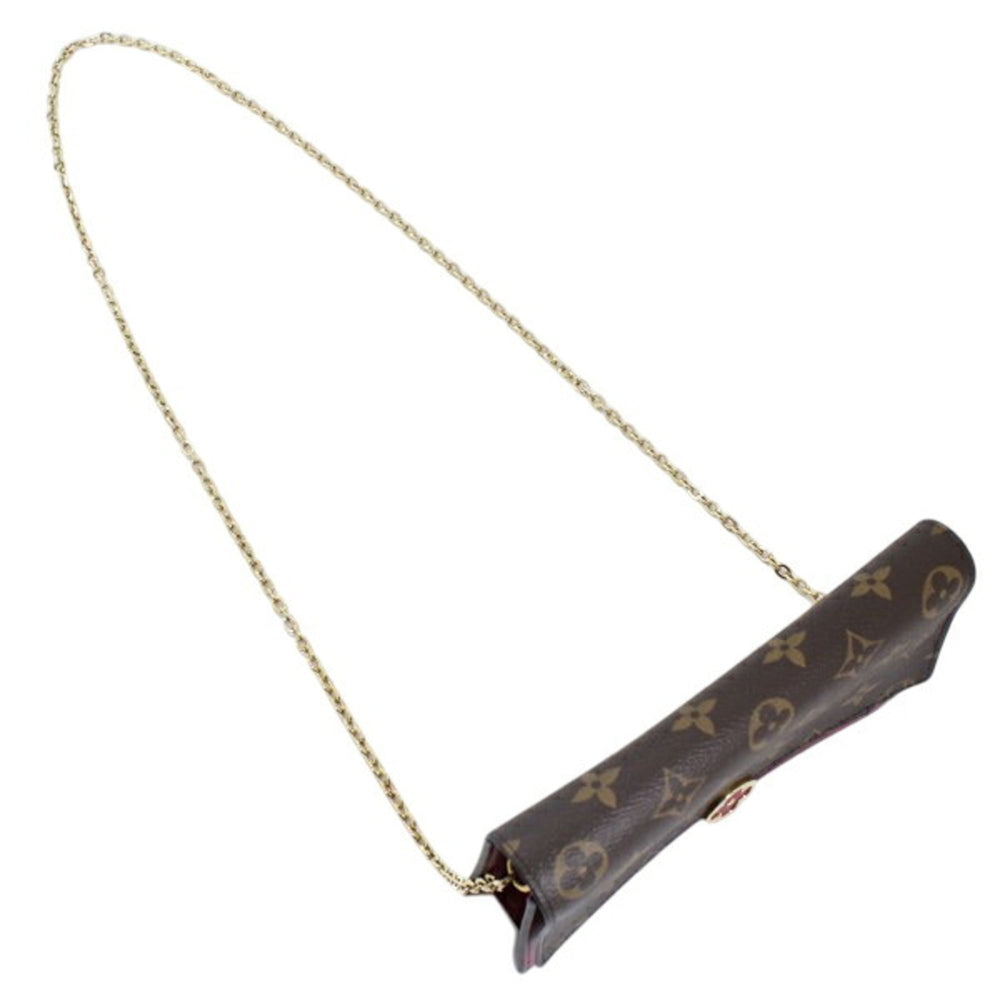 LOUIS VUITTON Chain Wallet Shoulder Bag Monogram Portefeuille Flore M67404 Women's KM3319 — Like New