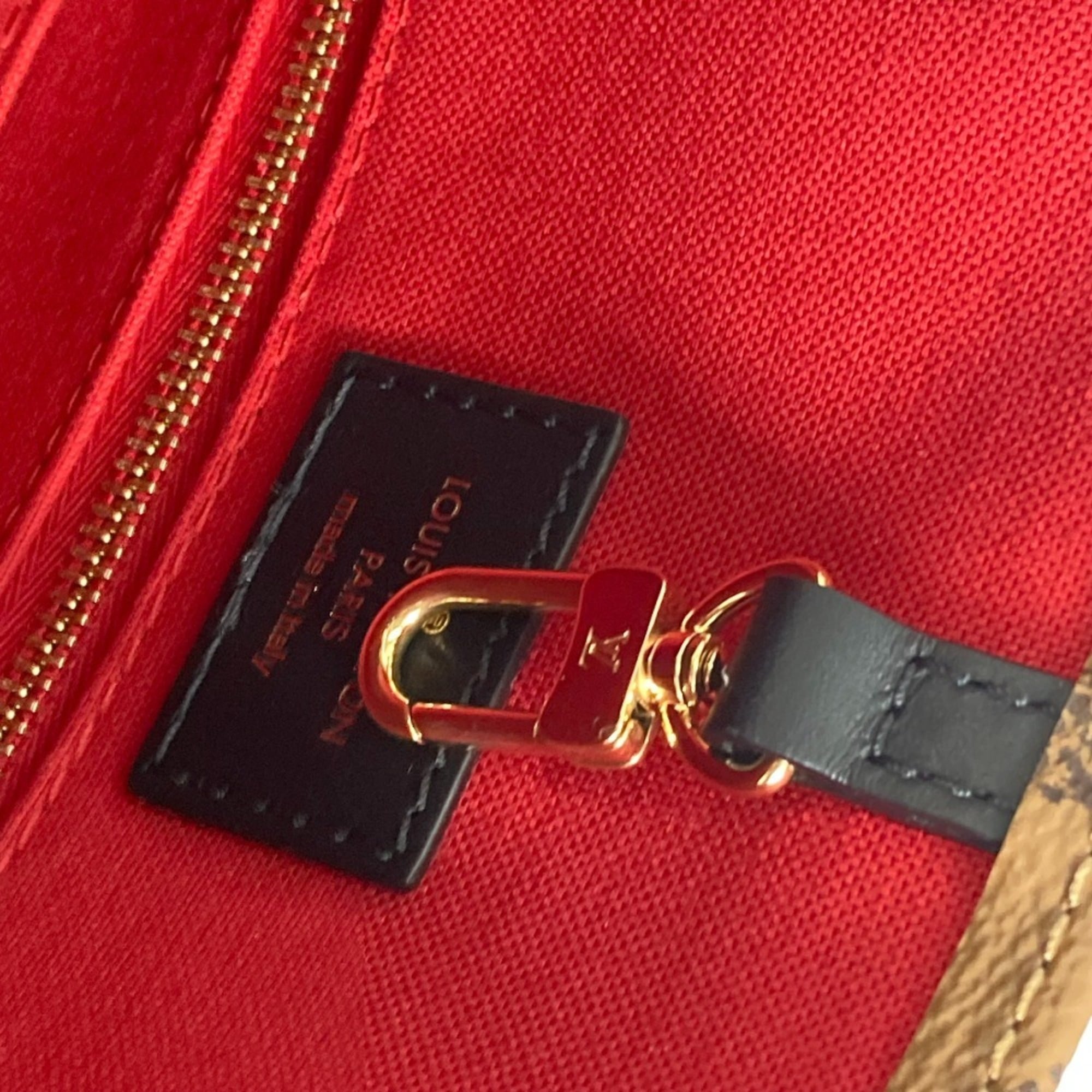 LOUIS VUITTON Monogram Giant On the Go MM 2-Way Shoulder Bag/Tote Bag (M45321) in Canvas, Brown, Like New — Like New