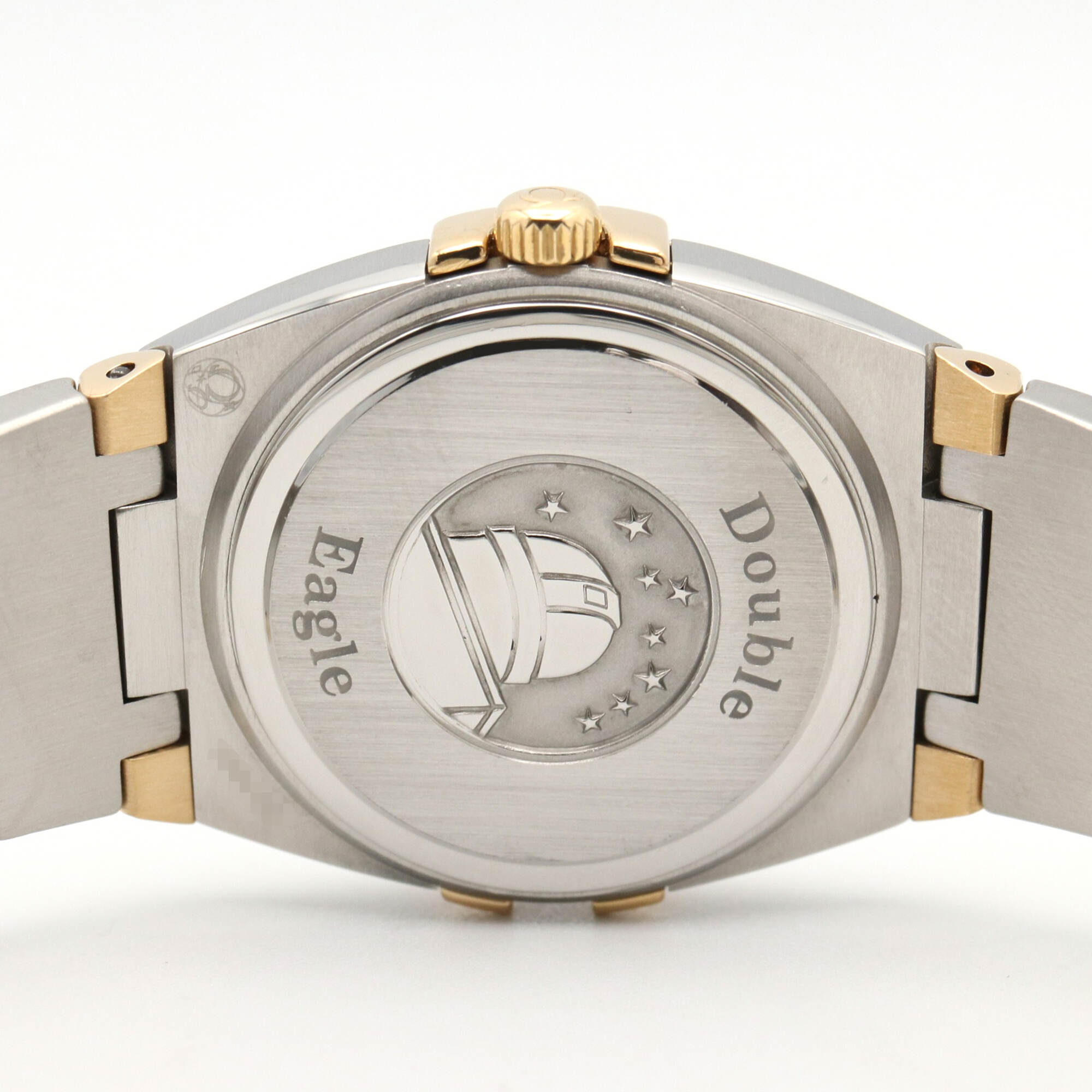 Omega Constellation Double Eagle Watch, 18K (Yellow Gold) Stainless Steel, Ladies', White/White Mother-of-Pearl Case, 1381.70 — Very Good