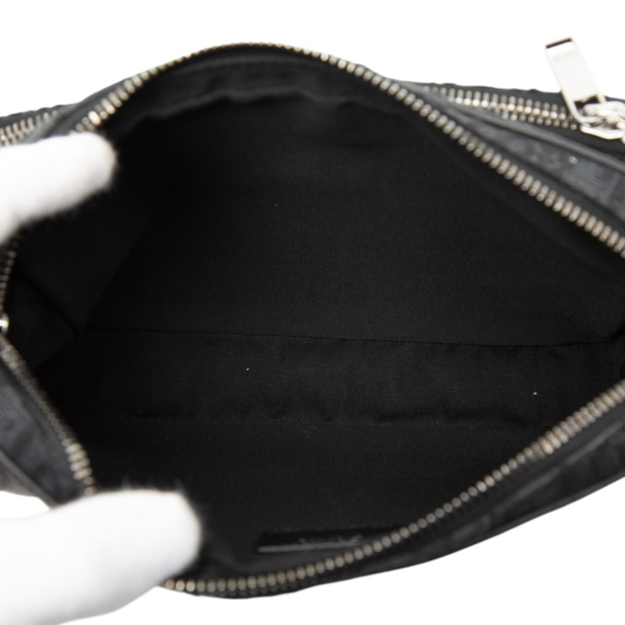 Christian Dior Dior Oblique Saddle Shoulder Bag in Black Canvas and Leather for Women