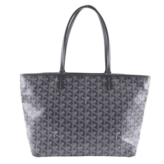 Goyard Artois PM Tote Bag, PVC and Calfskin, Gris Gray, A4 Size, Unisex