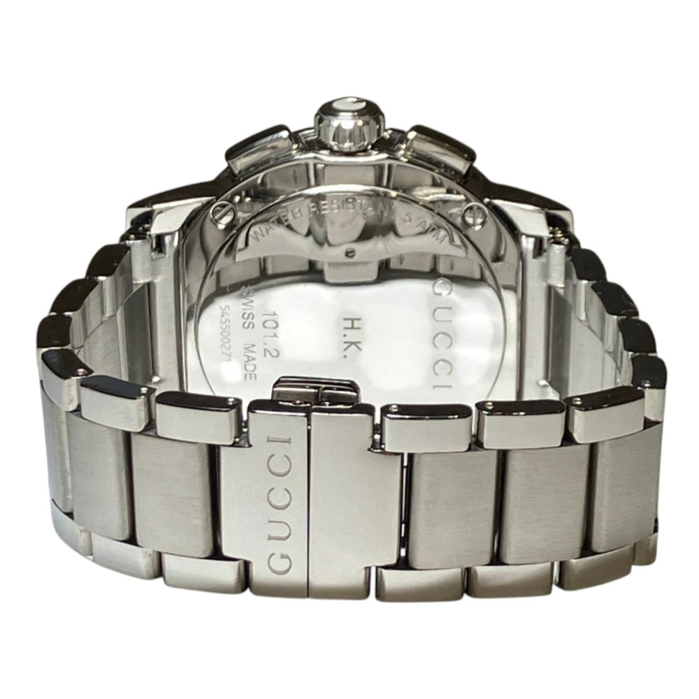 Gucci G-Chrono watch, total weight 170.8g, stainless steel, quartz movement, black dial, 101.2 — Very Good