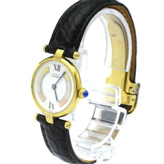 CARTIER Must Vendome Vermeil Gold Plated Quartz Ladies Watch W1006554 — Good