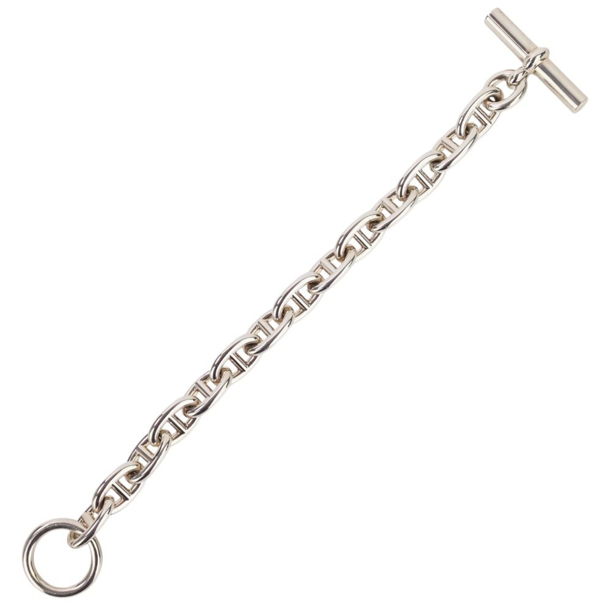 HERMES Chaine d'Ancre MM 14-link bracelet, sterling silver 925, women's — Like New