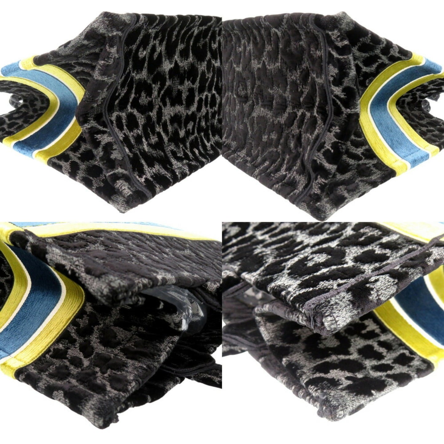 Christian Dior Velour Leopard Book Tote Medium Black 0003Christian