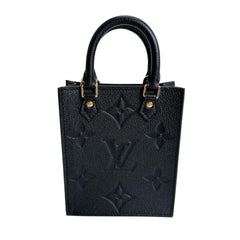 Louis Vuitton Petite Sac Plat Monogram Empreinte Shoulder Bag M81417 Black — New - Store Return